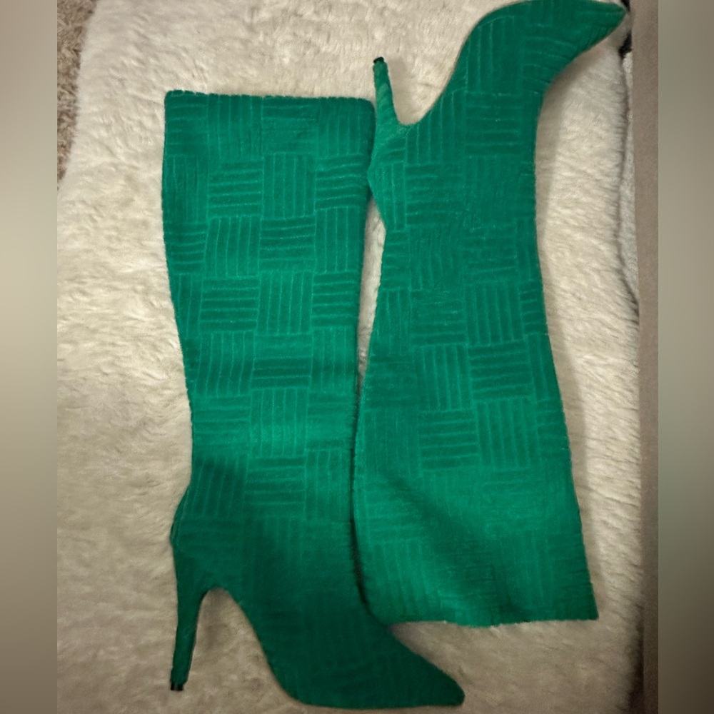 Colorful fabric boots!